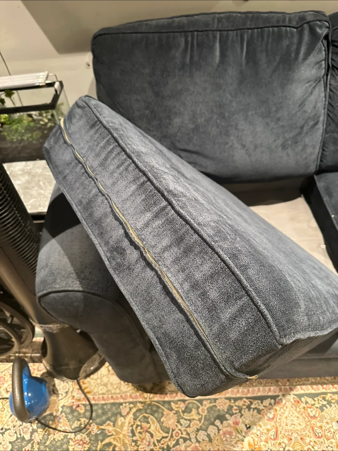 Sofa couch navy pickup only image indicator(5)