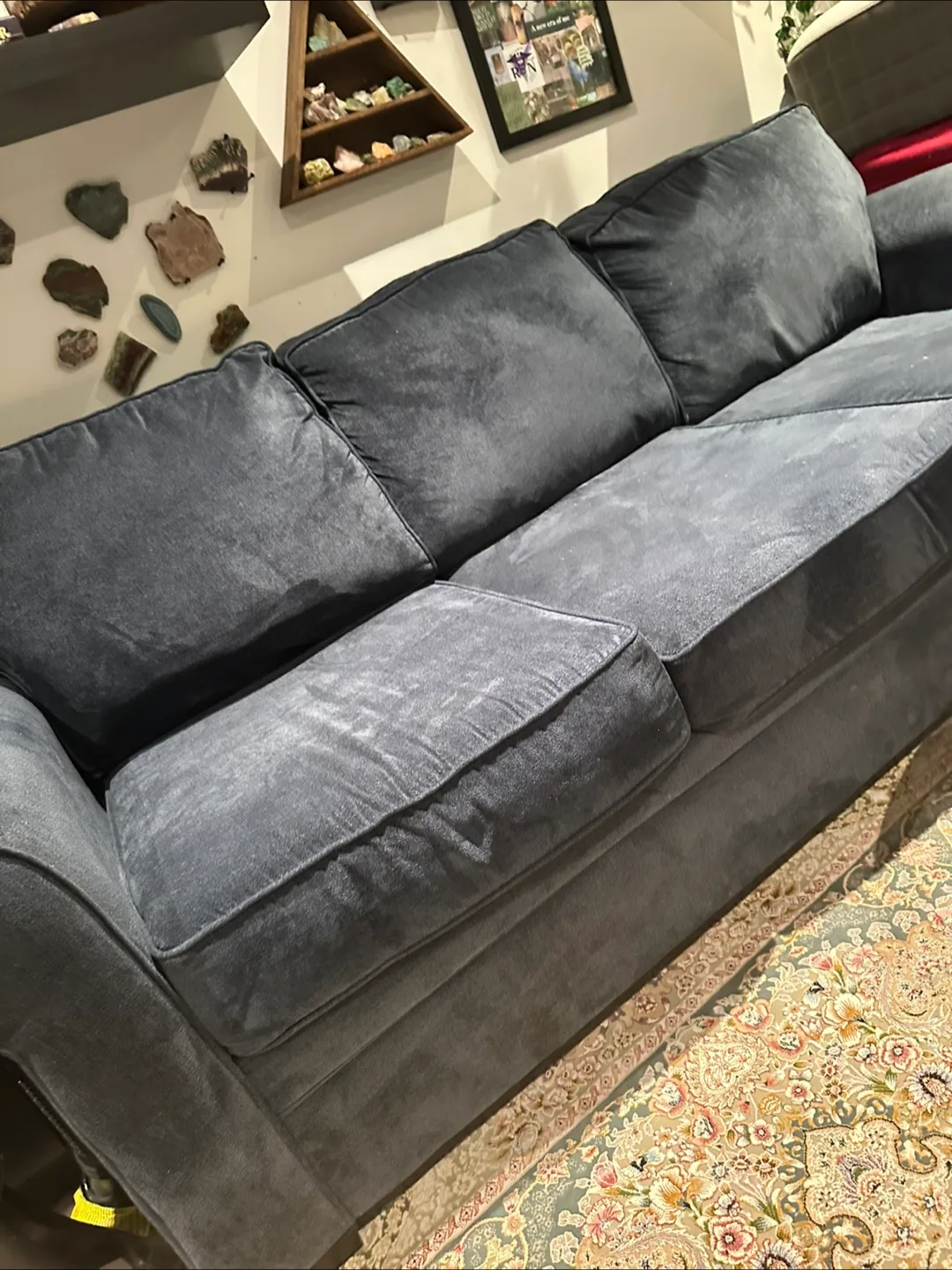 Sofa couch navy pickup only image indicator(6)