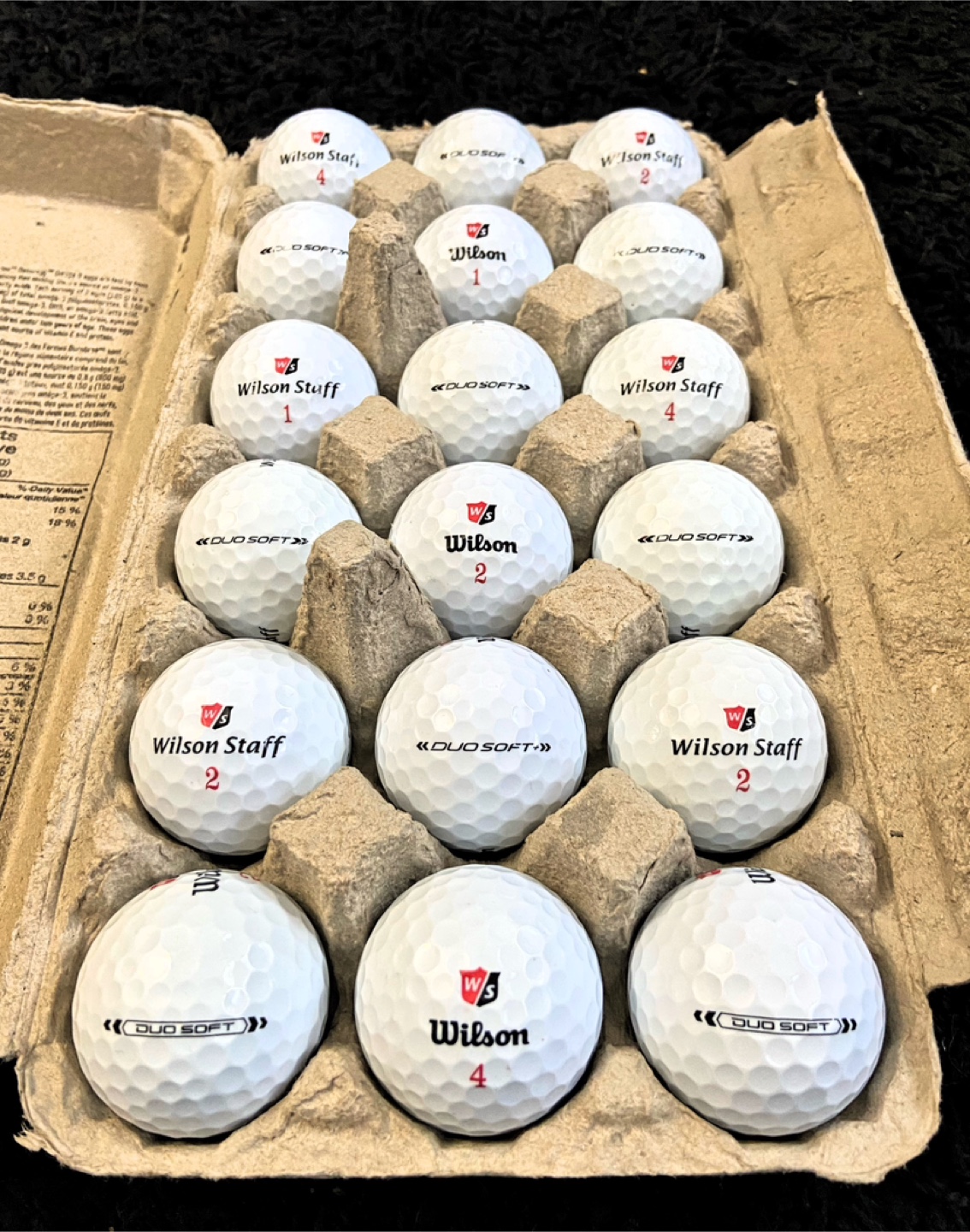 18 Wilson Duo Soft Golf Balls