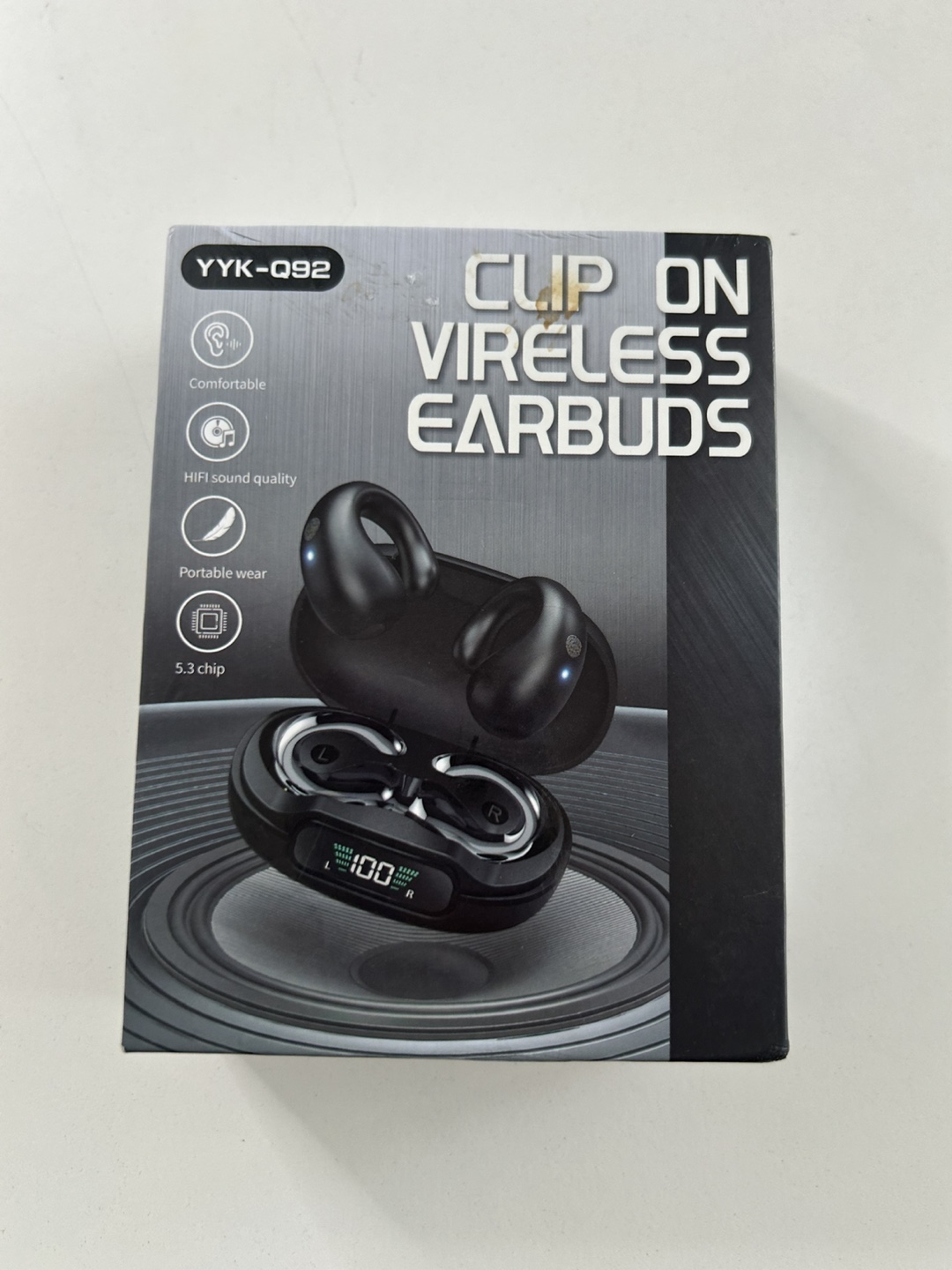 YYK-Q92 Clip On Wireless Earbuds - New in Box