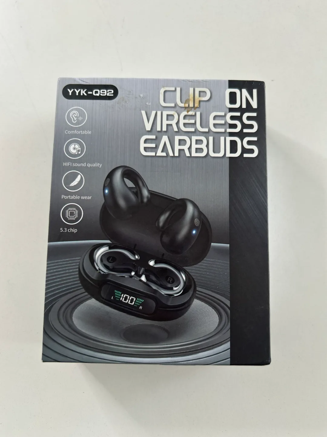 YYK-Q92 Clip On Wireless Earbuds - New in Box thumbnail
