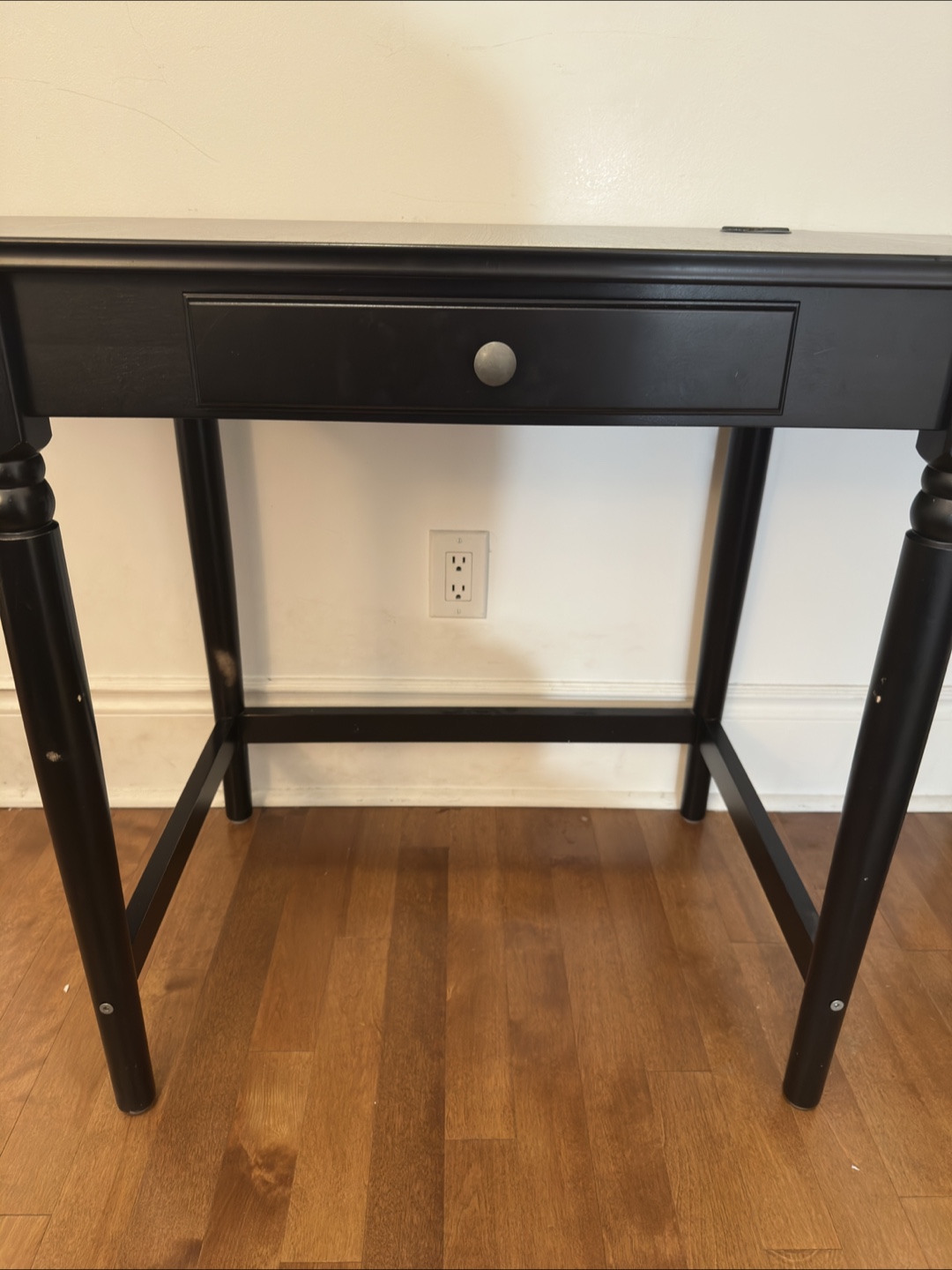 Ikea Black Wooden Desk with Drawer
