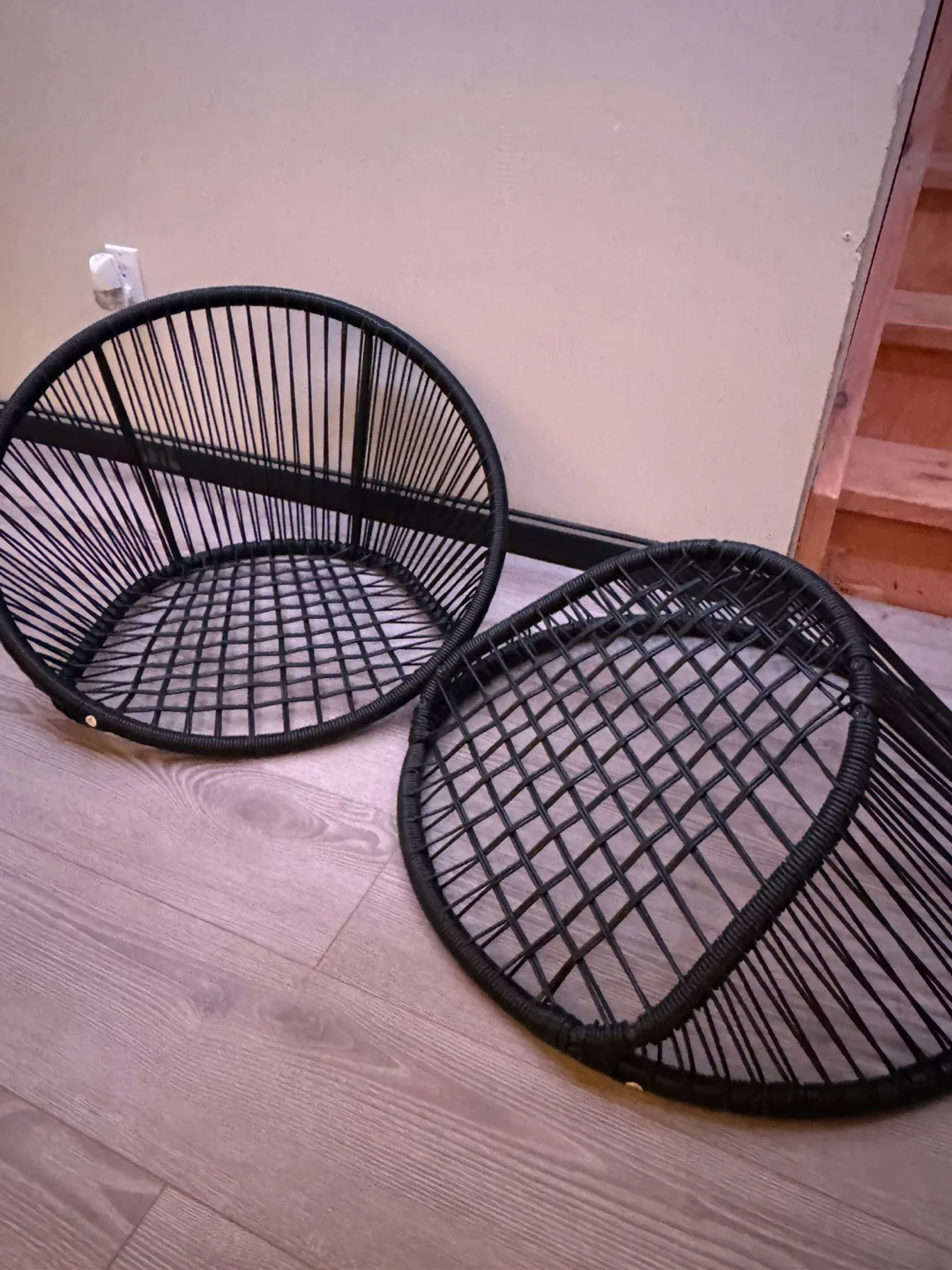 WICKER PATIO CHAIRS- MISSING LEGS CHAIR TOPS ONLY image indicator(2)