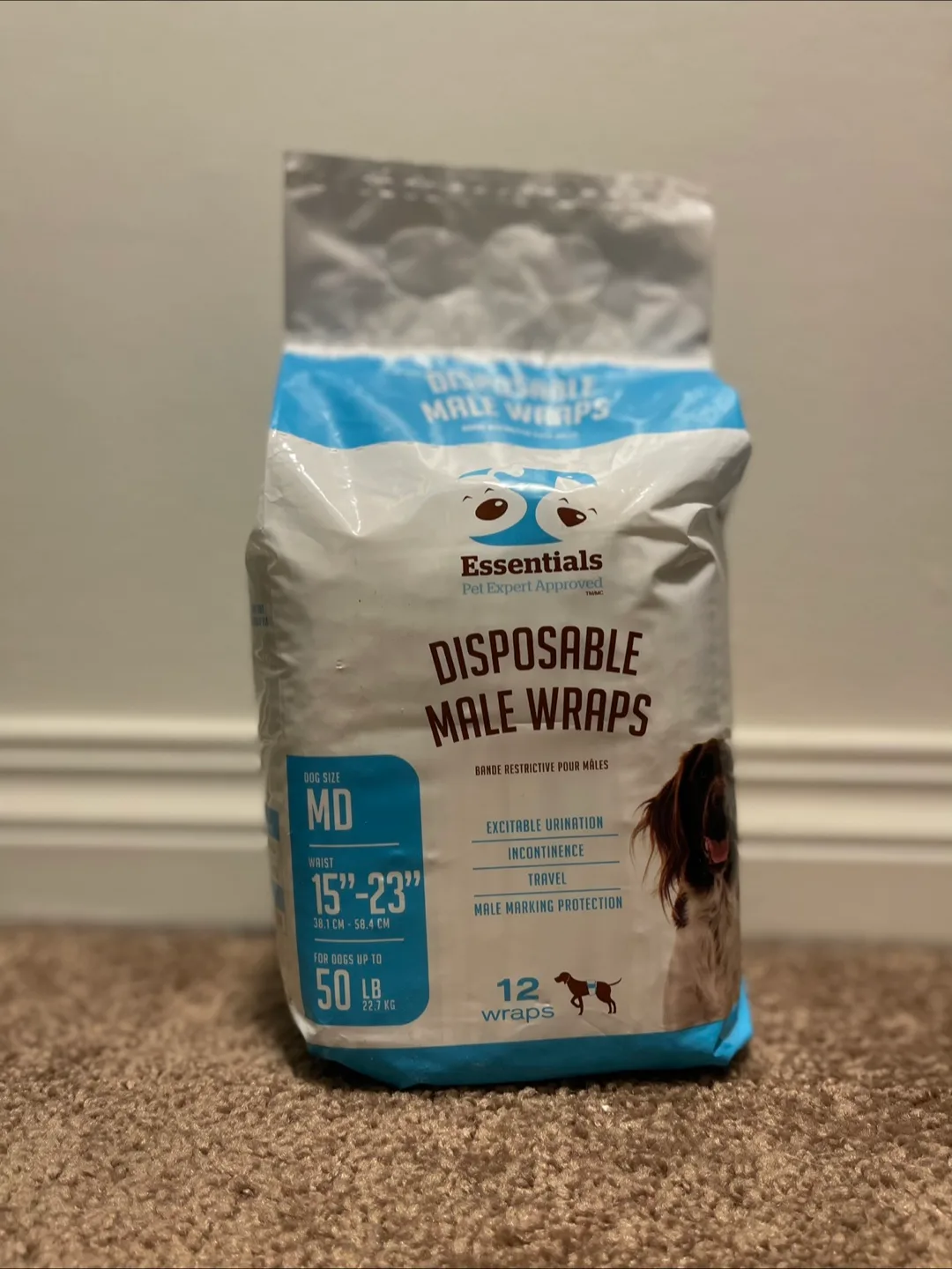 Essentials Disposable Male Wraps - MD (15-23") thumbnail