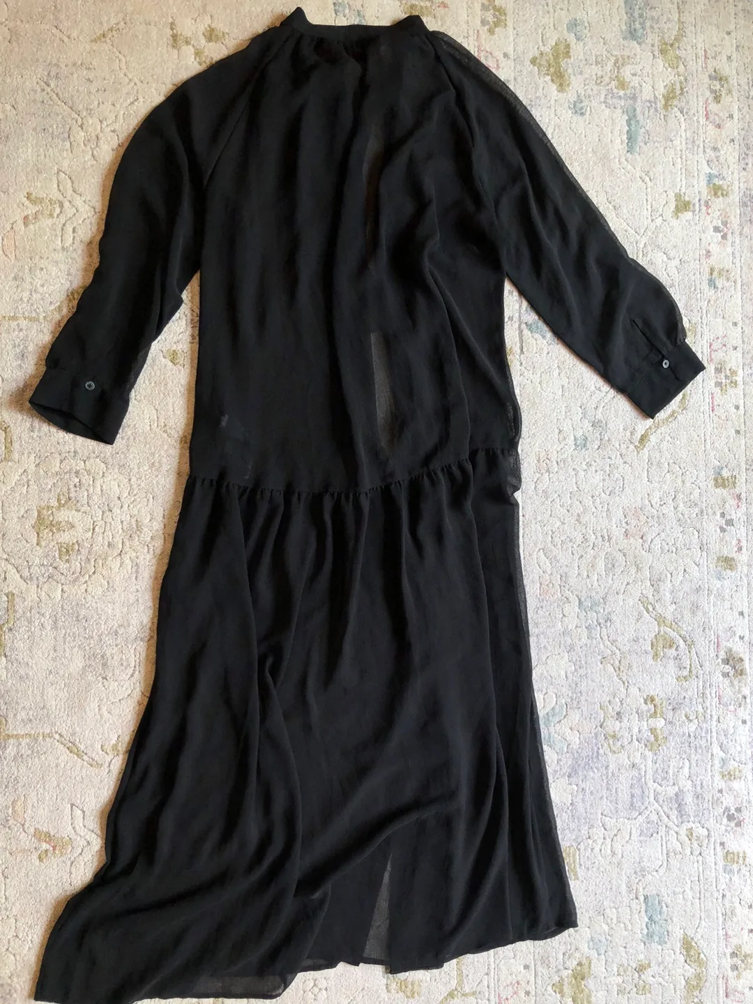 Uniqlo Black Sheer Dress Size S/P thumbnail