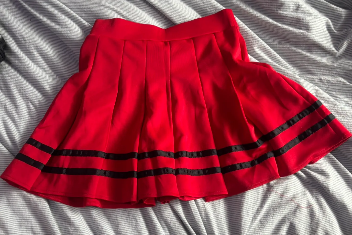 Red Pleated Skirt - Size M thumbnail