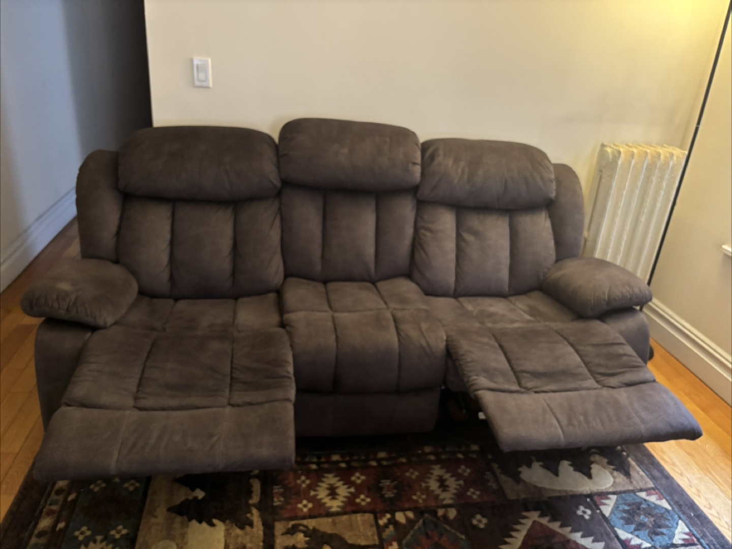 Brown Reclining Sofa - photo 2