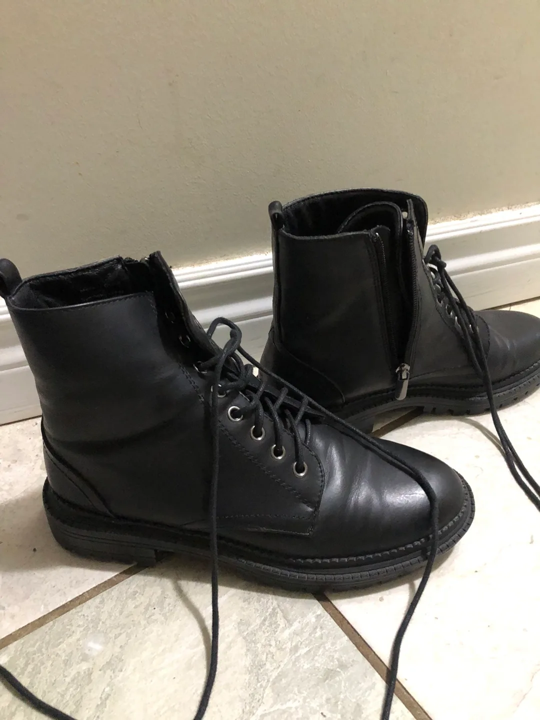 Steve Madden Black Ankle Boots - Size 39 thumbnail