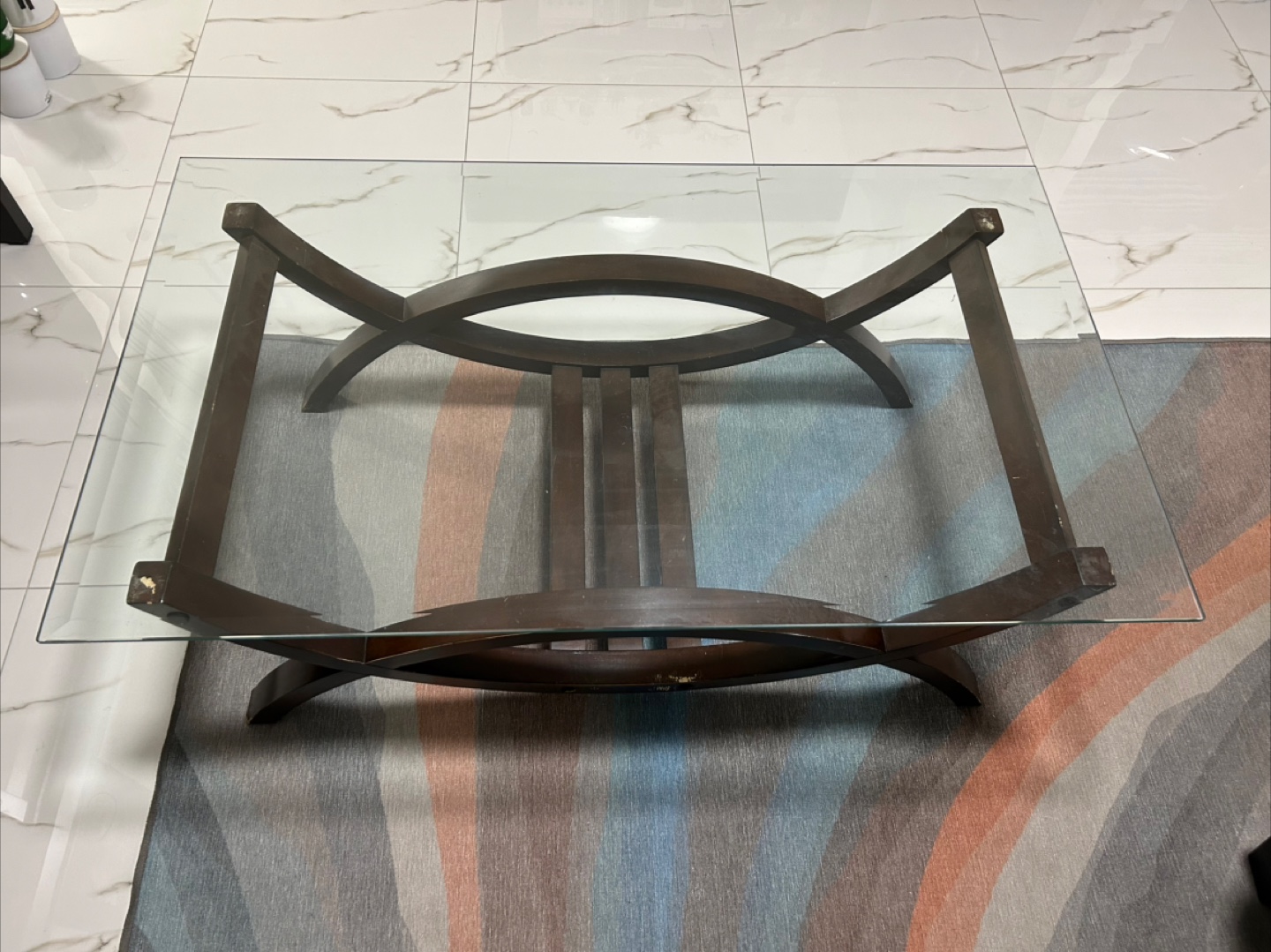Glass Top Coffee Table - photo 2