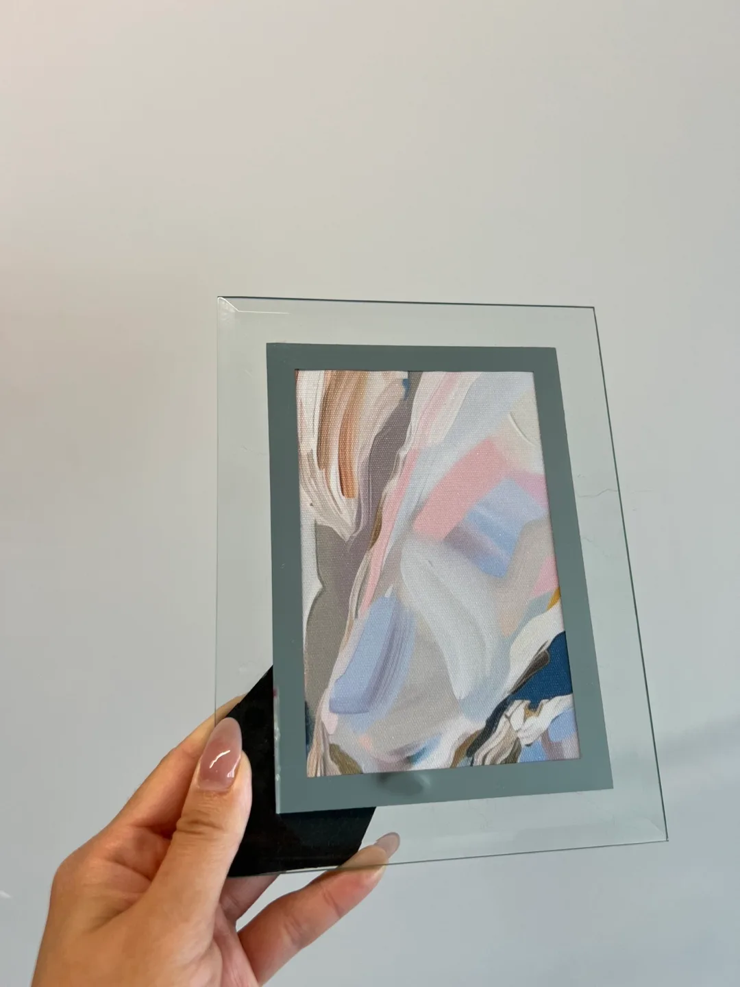 Assorted Glass Picture Frames - Black, mirror and clear glass image indicator(3)