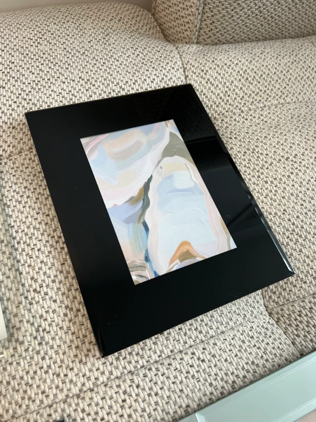 Assorted Glass Picture Frames - Black, mirror and clear glass image indicator(4)