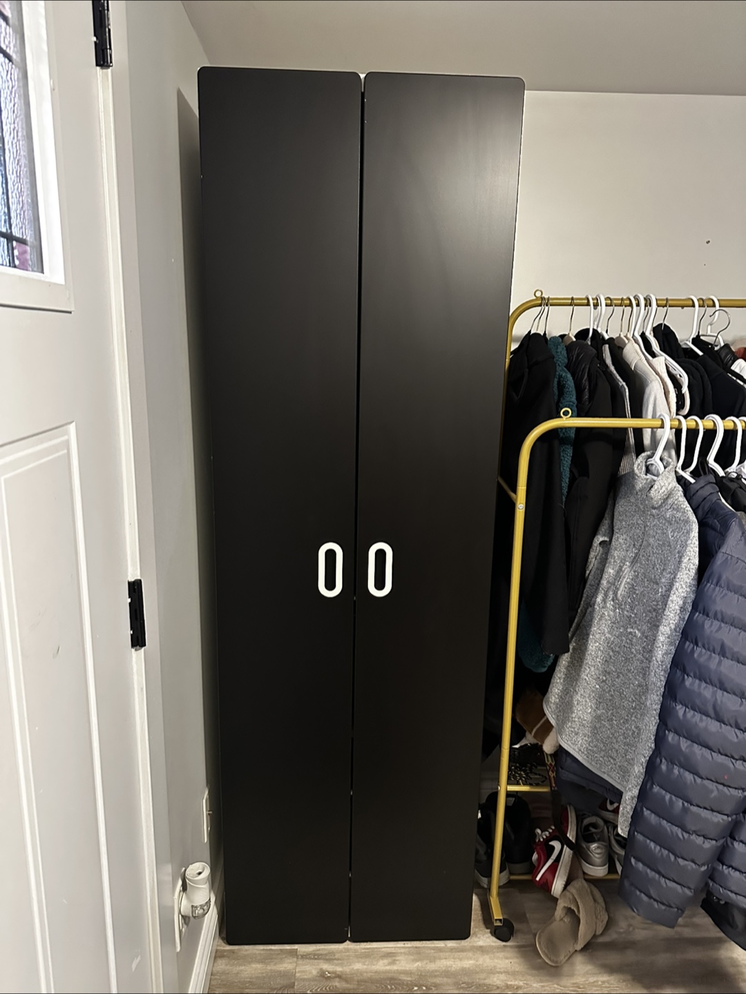 Black storage cabinet mini closet - photo 2