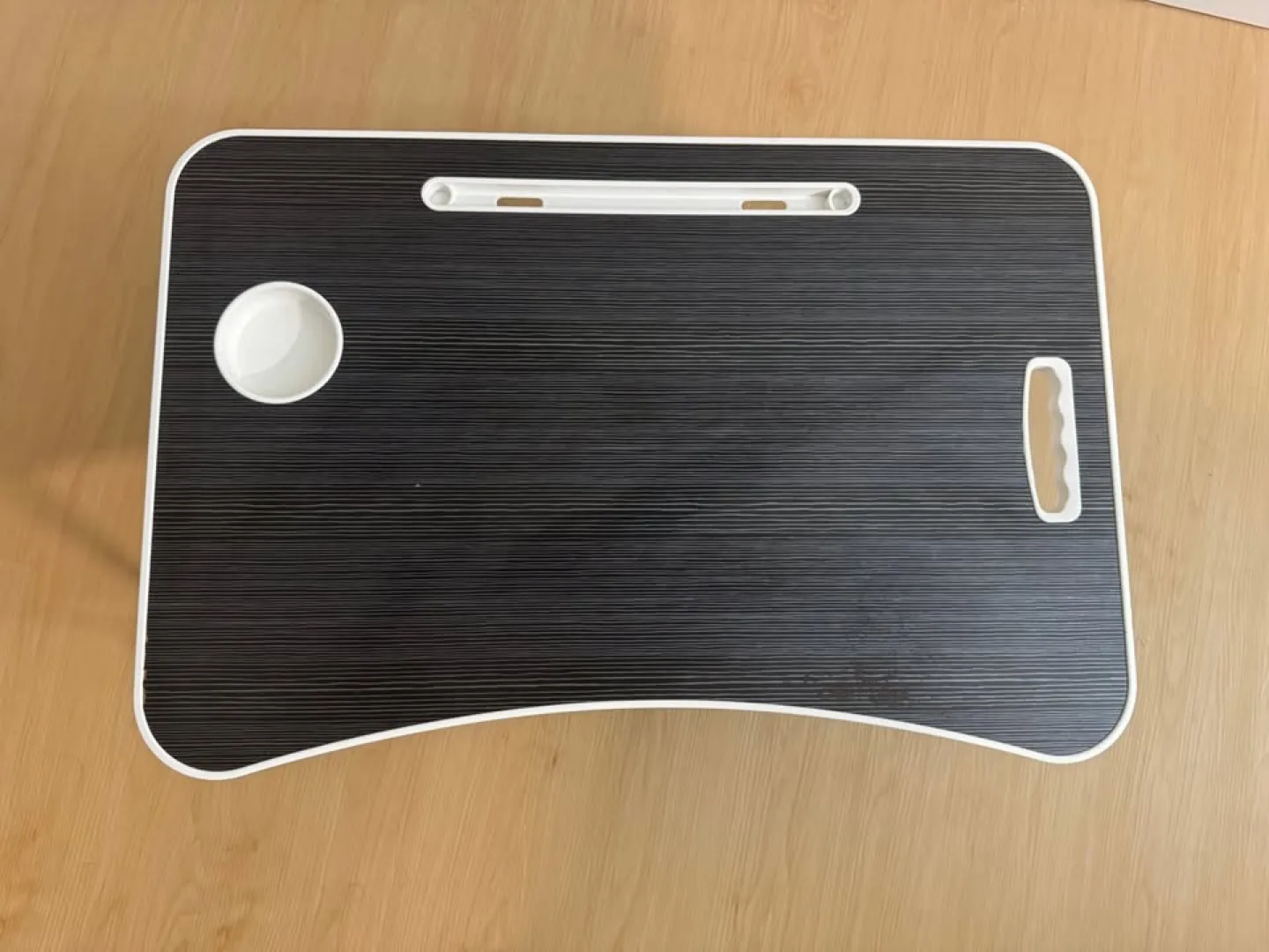 Foldable Laptop Bed Table with Cup Slot & Device Holders thumbnail
