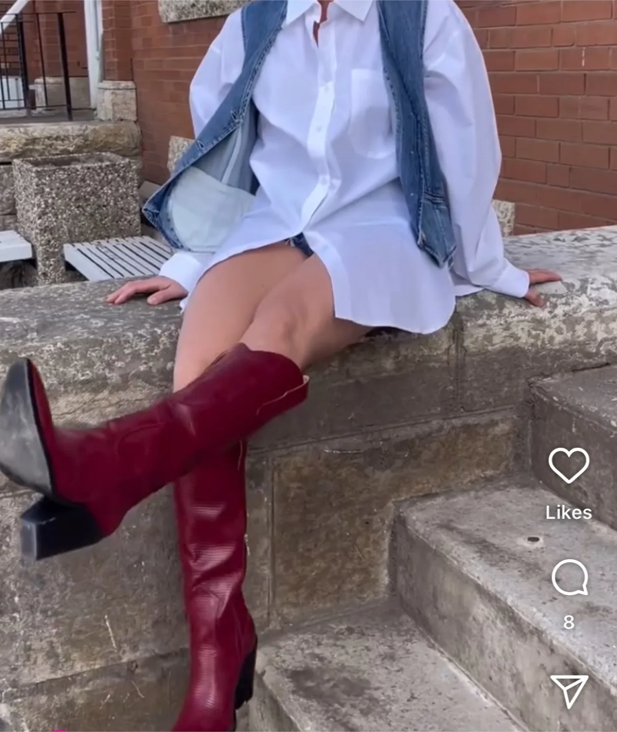 Ladies Red Cowboy Boots - Size 8 **New** image indicator(3)