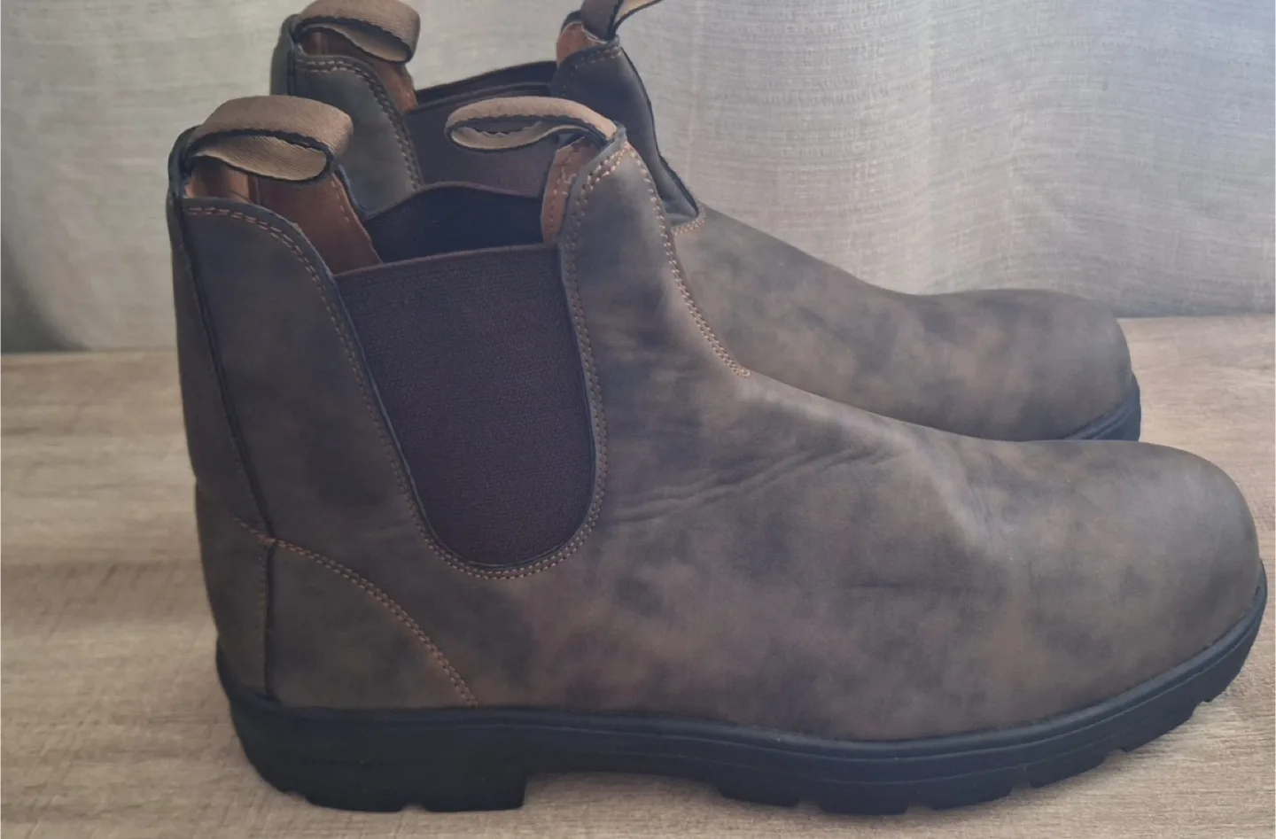 Retro Leather Ankle Boots Men Chelsea Boot Casual Platform image indicator(3)