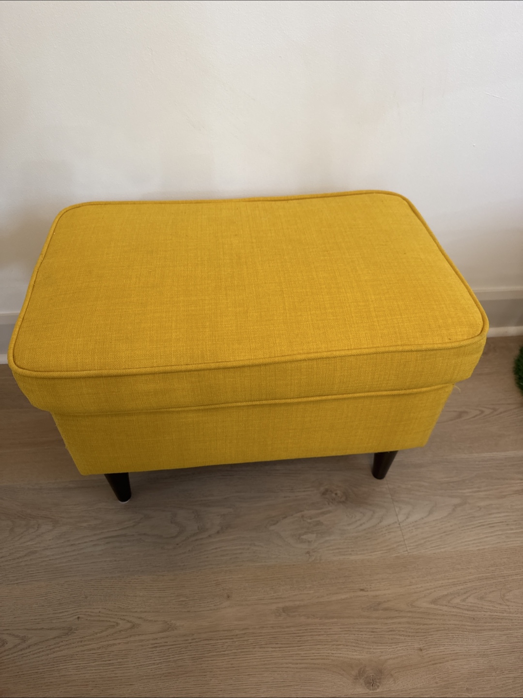 IKEA Yellow Ottoman Footstool - photo 2
