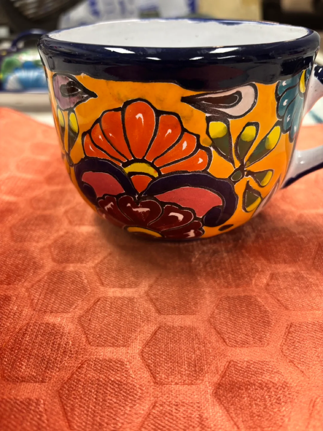 Hand Painted Mexican Pottery Mug thumbnail