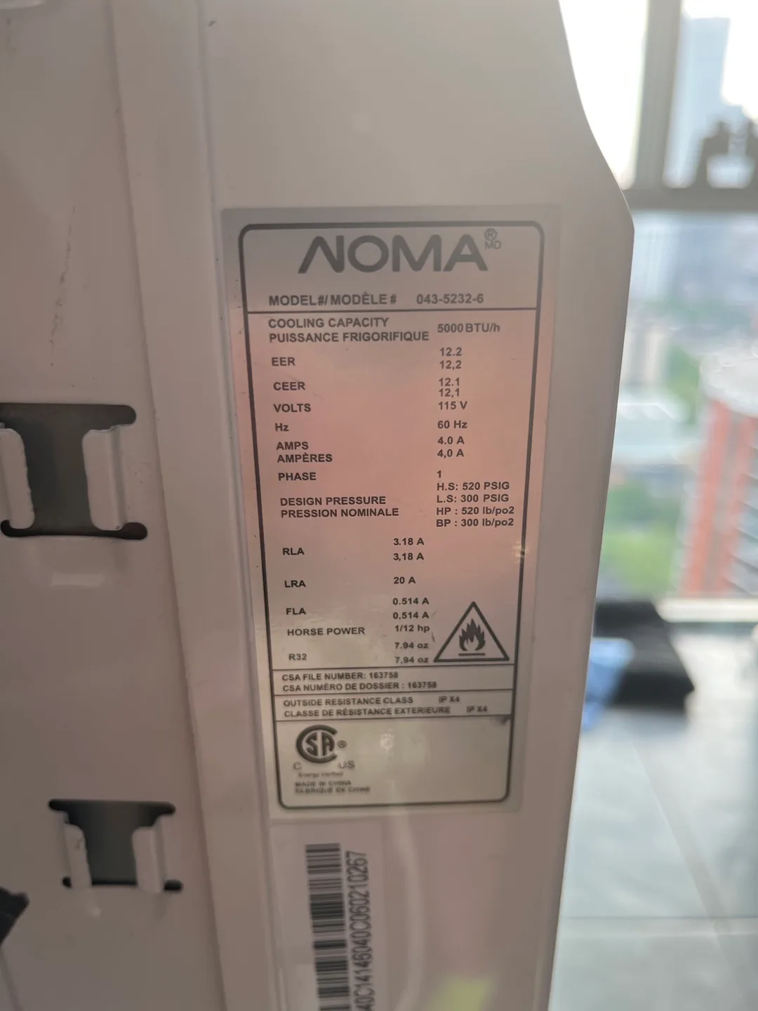 NOMA 5000 BTU Window Air Conditioner image indicator(2)