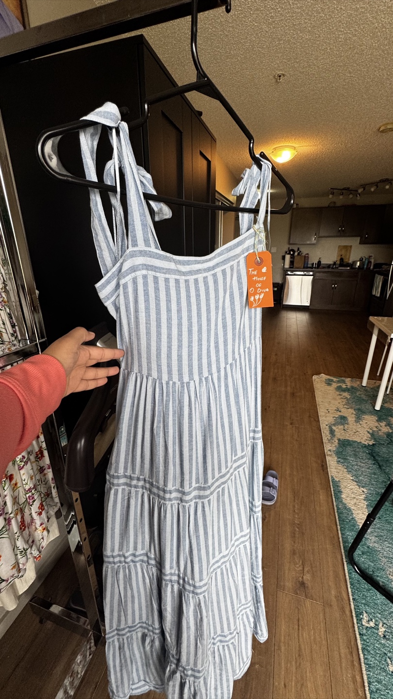 True Craft Blue Striped Sundress