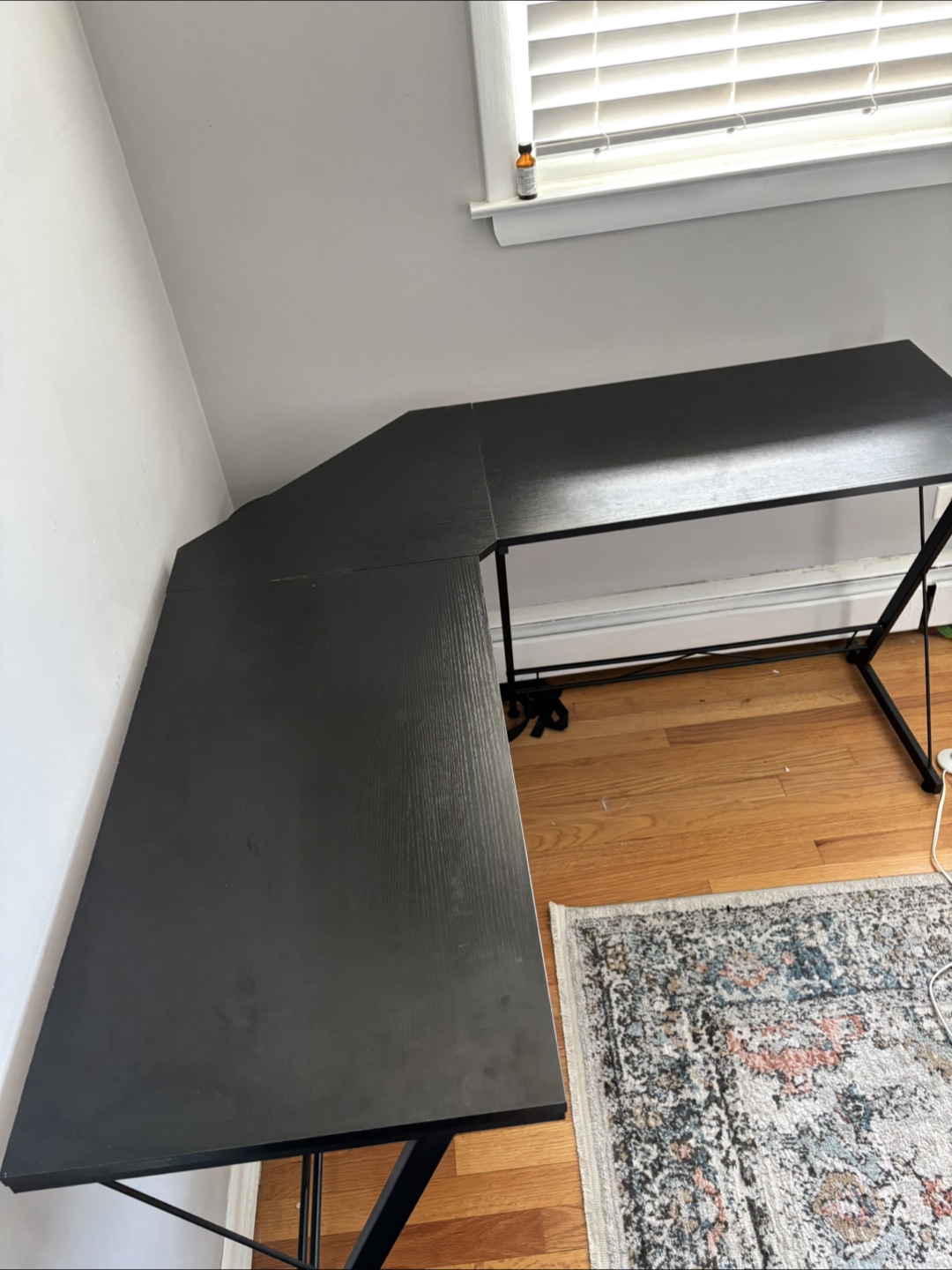 Black L-Shaped Corner Desk - photo 5