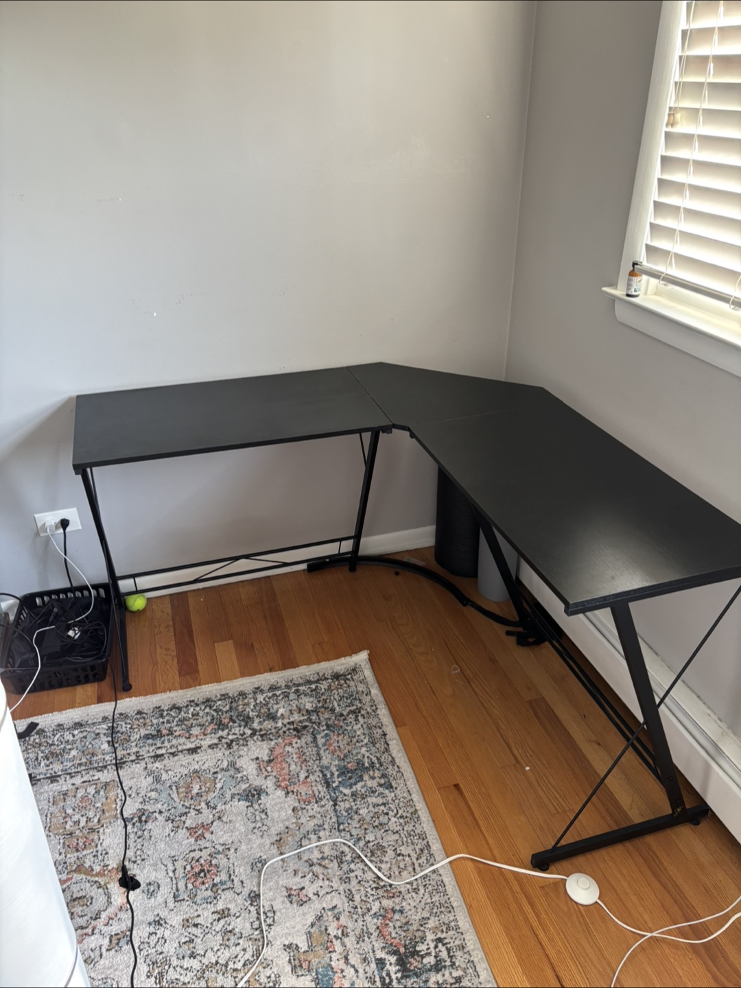 Black L-Shaped Corner Desk