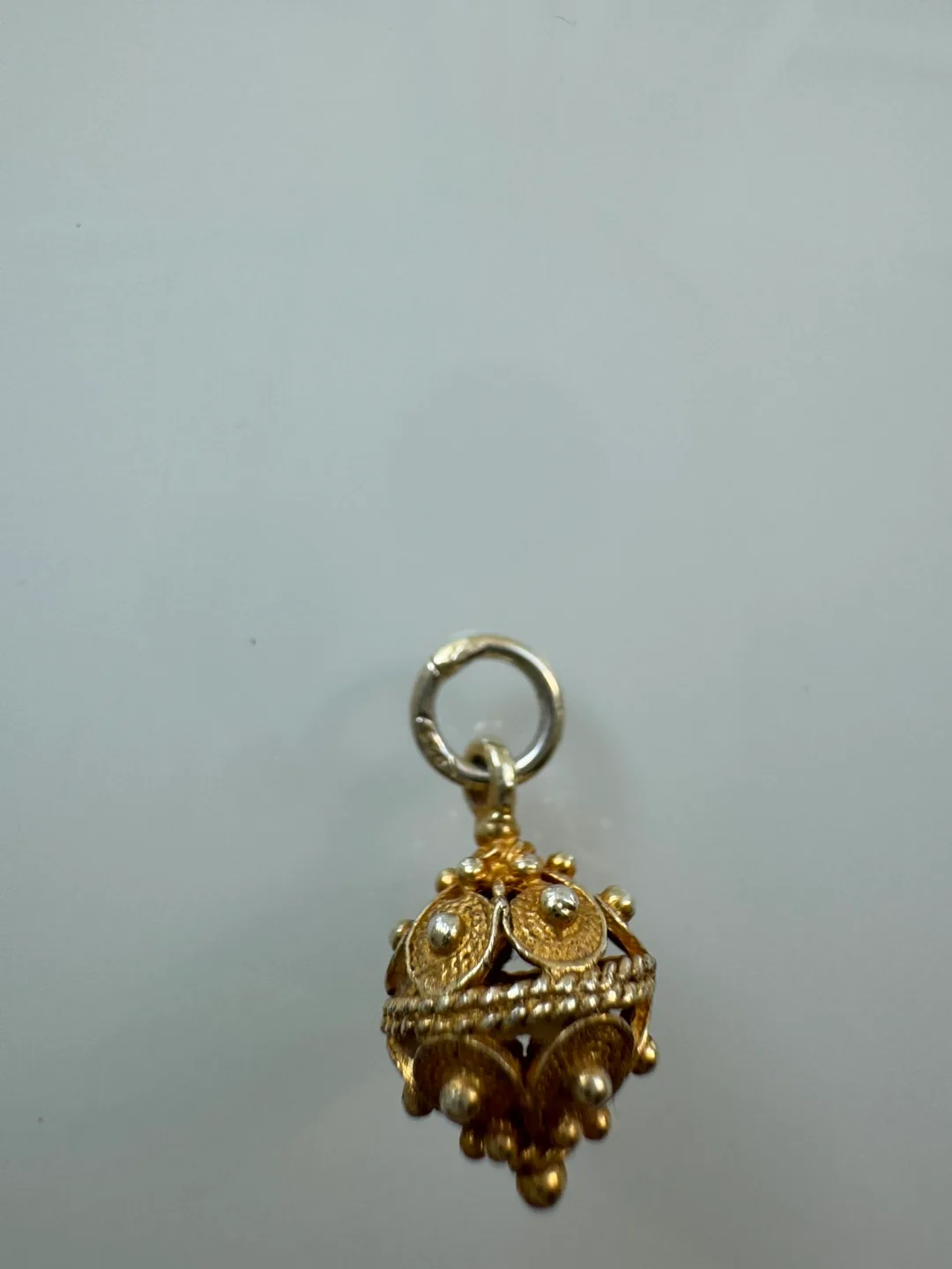 Gold plated, sterling silver filigree charm from Dubrovnik image indicator(4)
