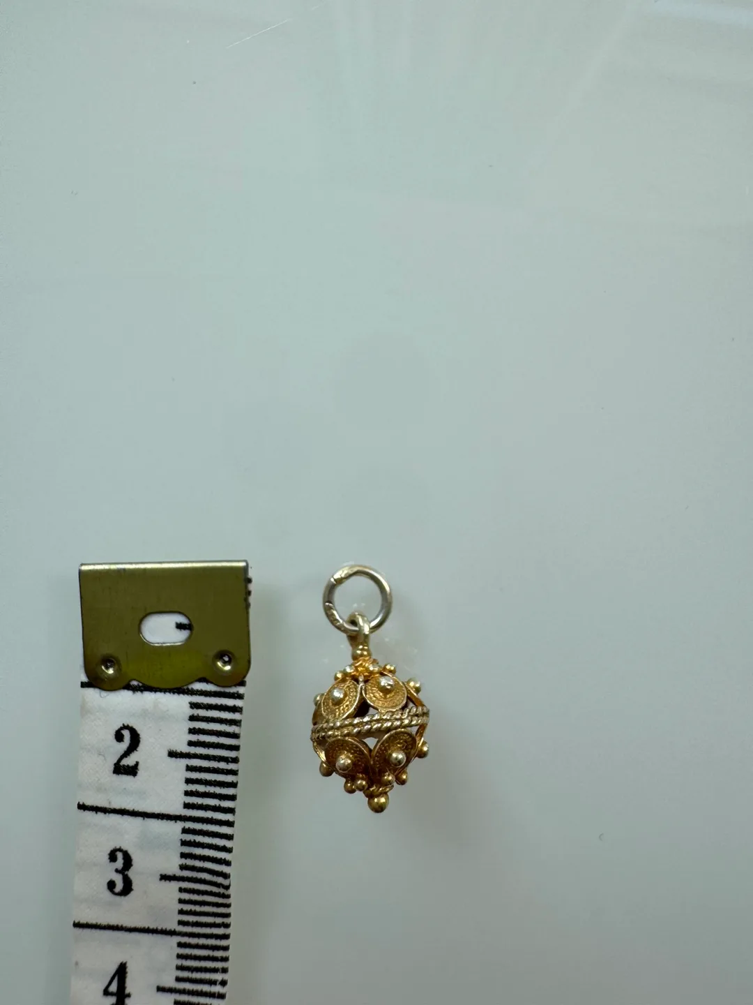 Gold plated, sterling silver filigree charm from Dubrovnik image indicator(3)