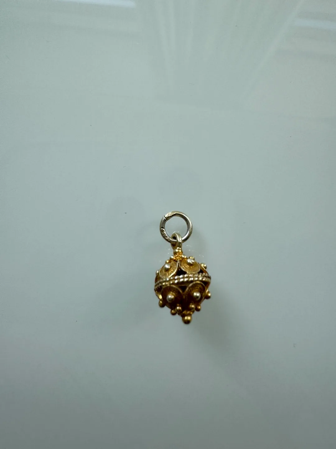 Gold plated, sterling silver filigree charm from Dubrovnik image indicator(6)