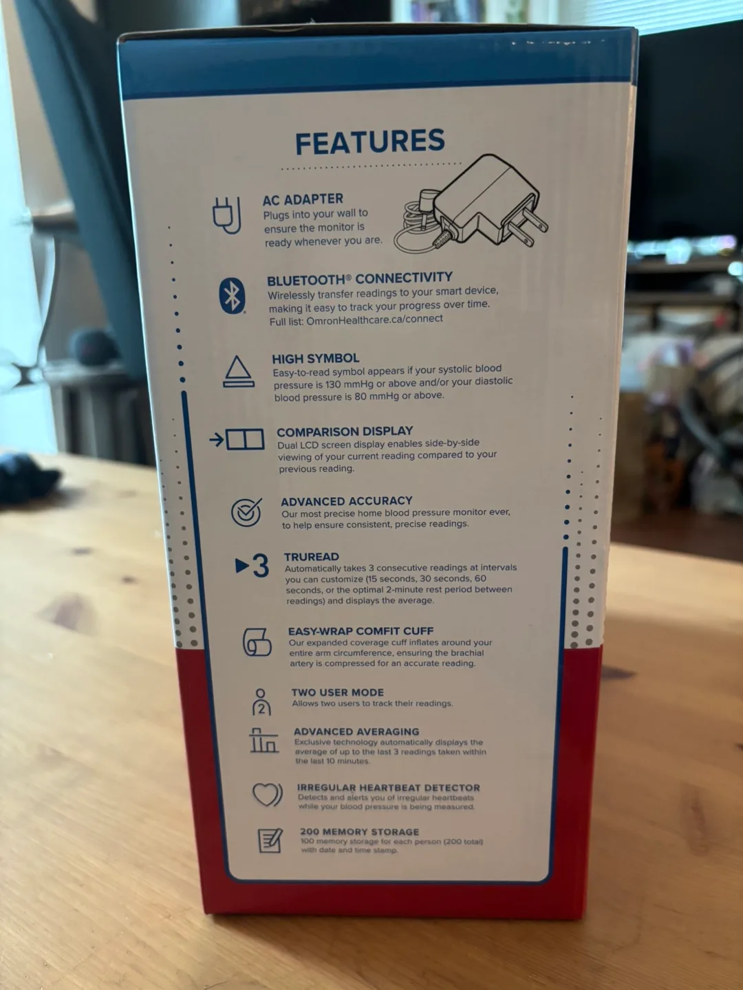 OMRON Blood Pressure Monitor with Bluetooth ($100 from Costco) image indicator(3)