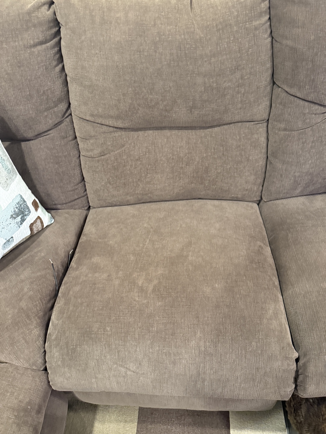 Brown Sectional Recliner Sofa & End Table - photo 5