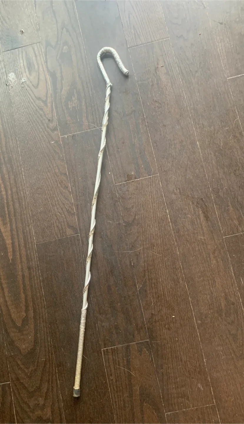 Silver Decorative shiny Cane for dance performance image indicator(6)