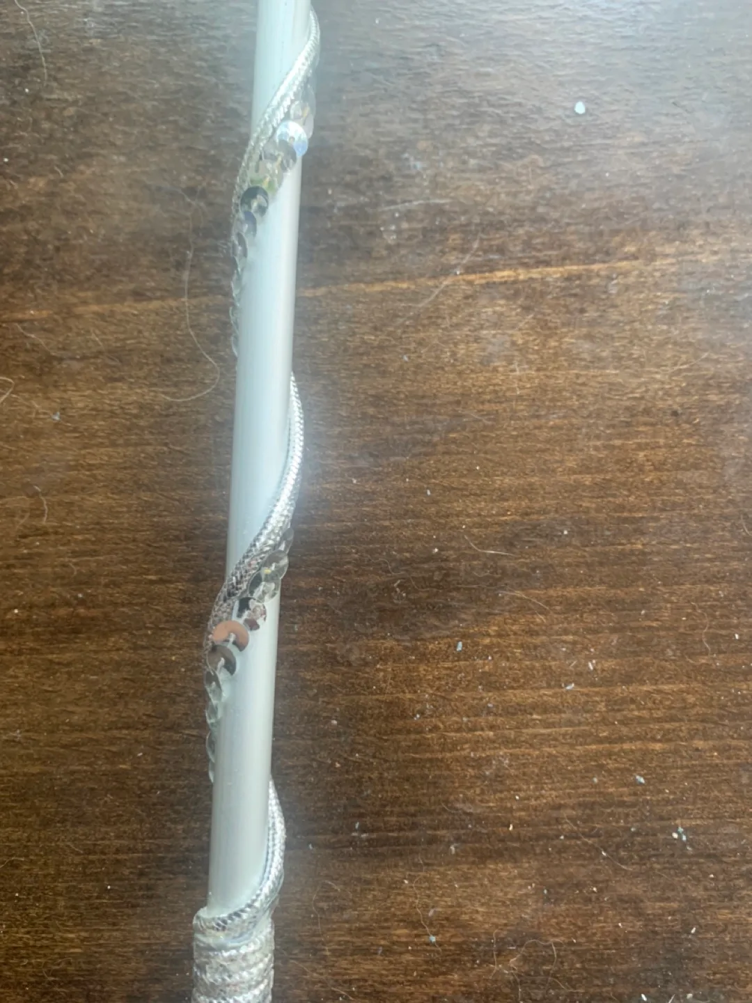 Silver Decorative shiny Cane for dance performance image indicator(4)