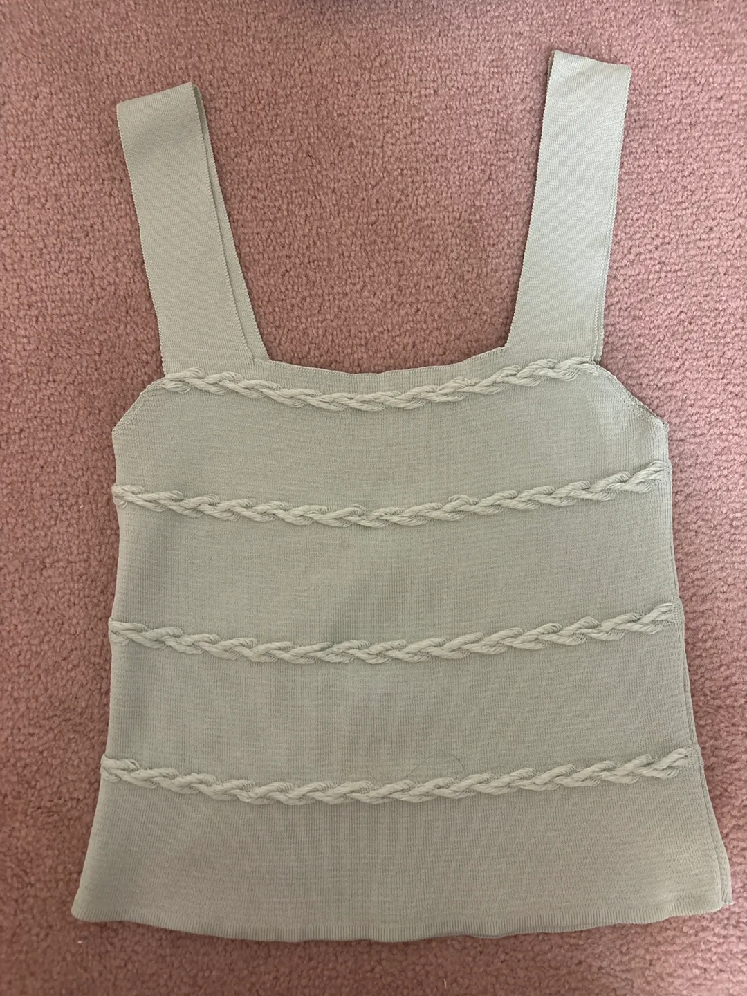Light Green Knit Tank Top image indicator(2)