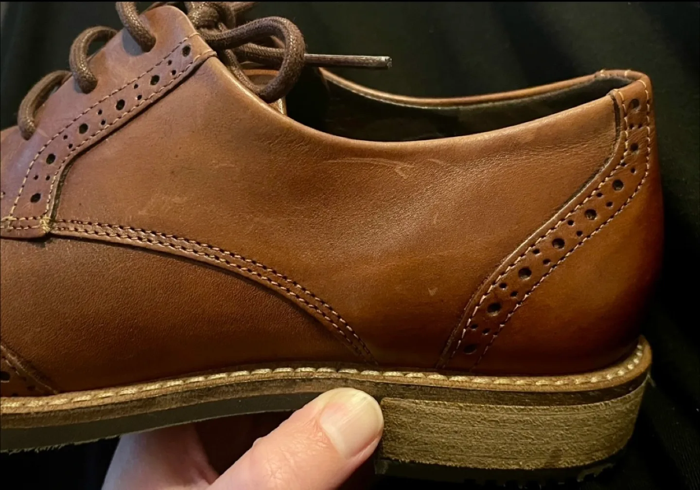 Ecco Sartorelle 25 Tailored Tie Oxford Shoes Size 7-7.5 image indicator(7)