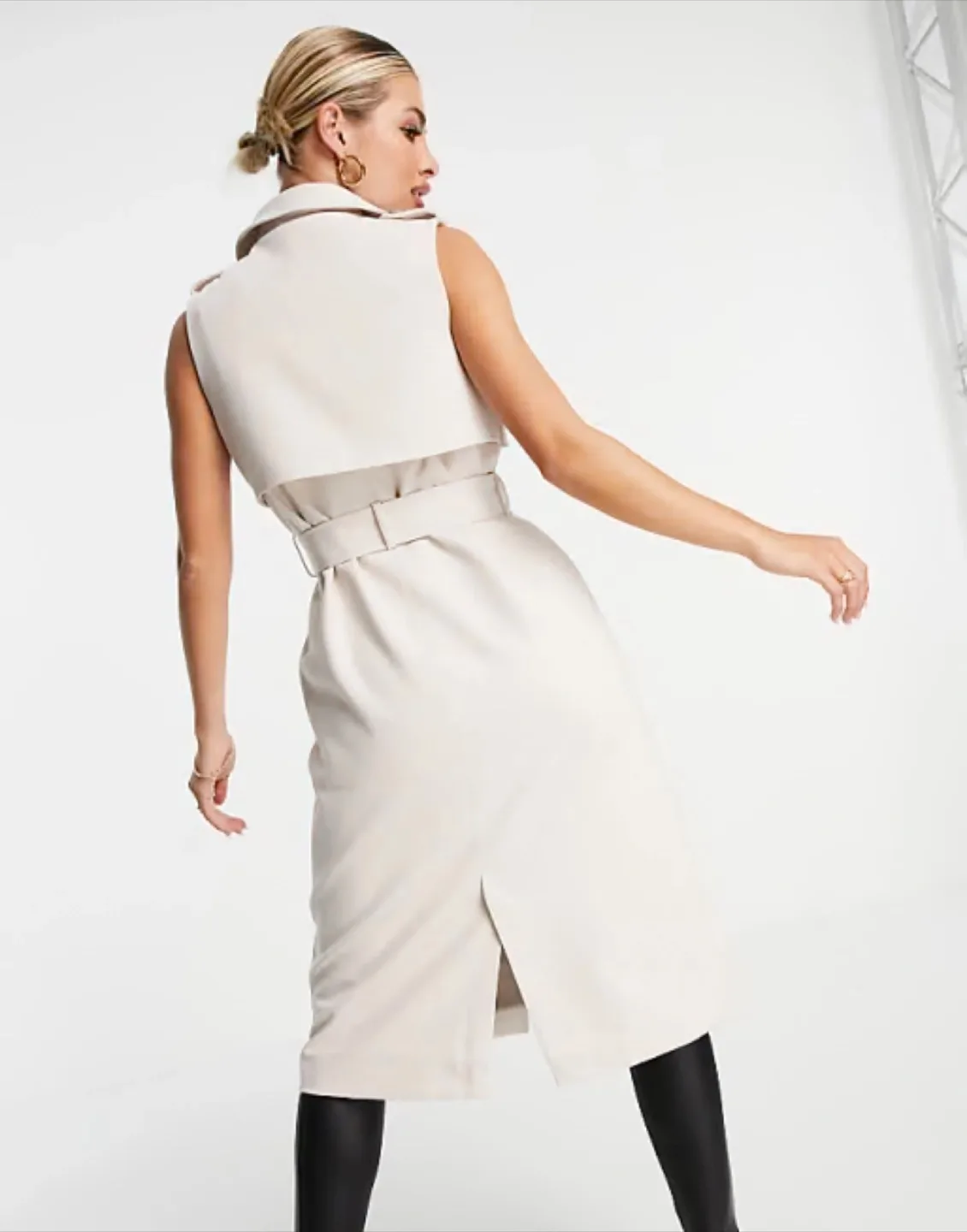 Nordstrom 4th & Reckless Arden Sleeveless Trench Vest size 8-10 image indicator(3)