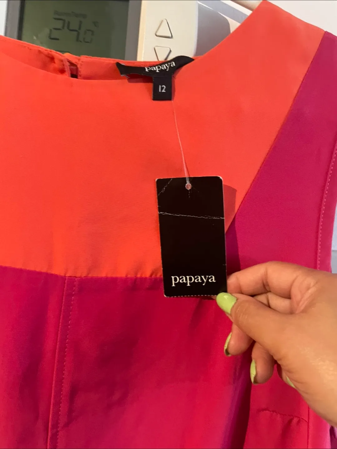 Papaya Colour Block Dress - Size 12 image indicator(3)