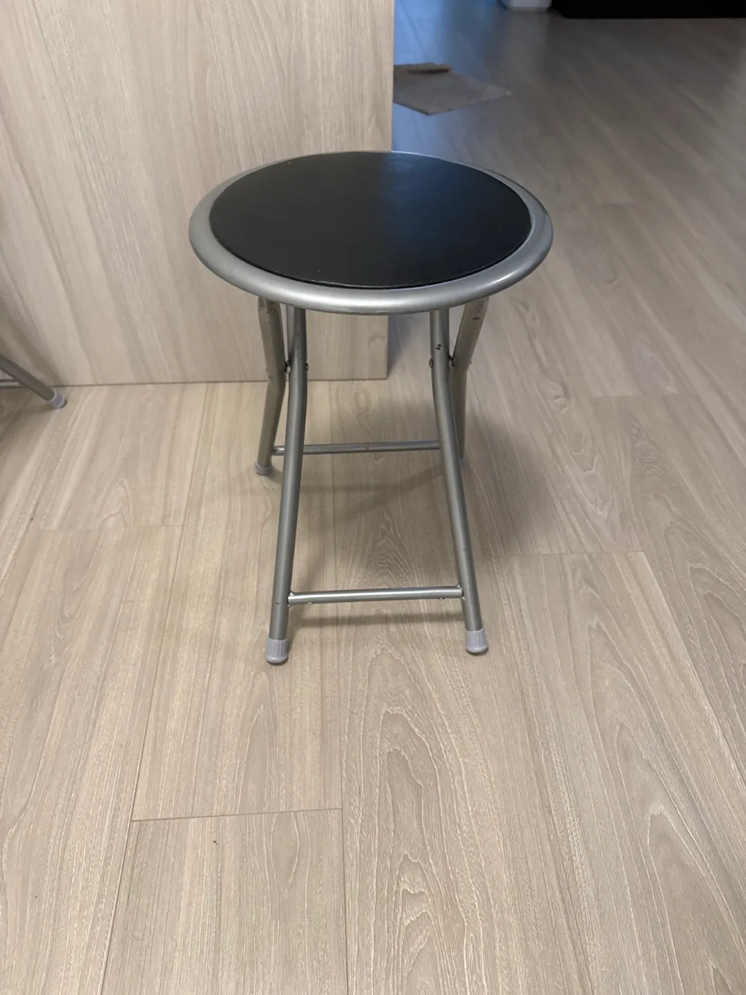 Folding Stool - Black & Silver thumbnail