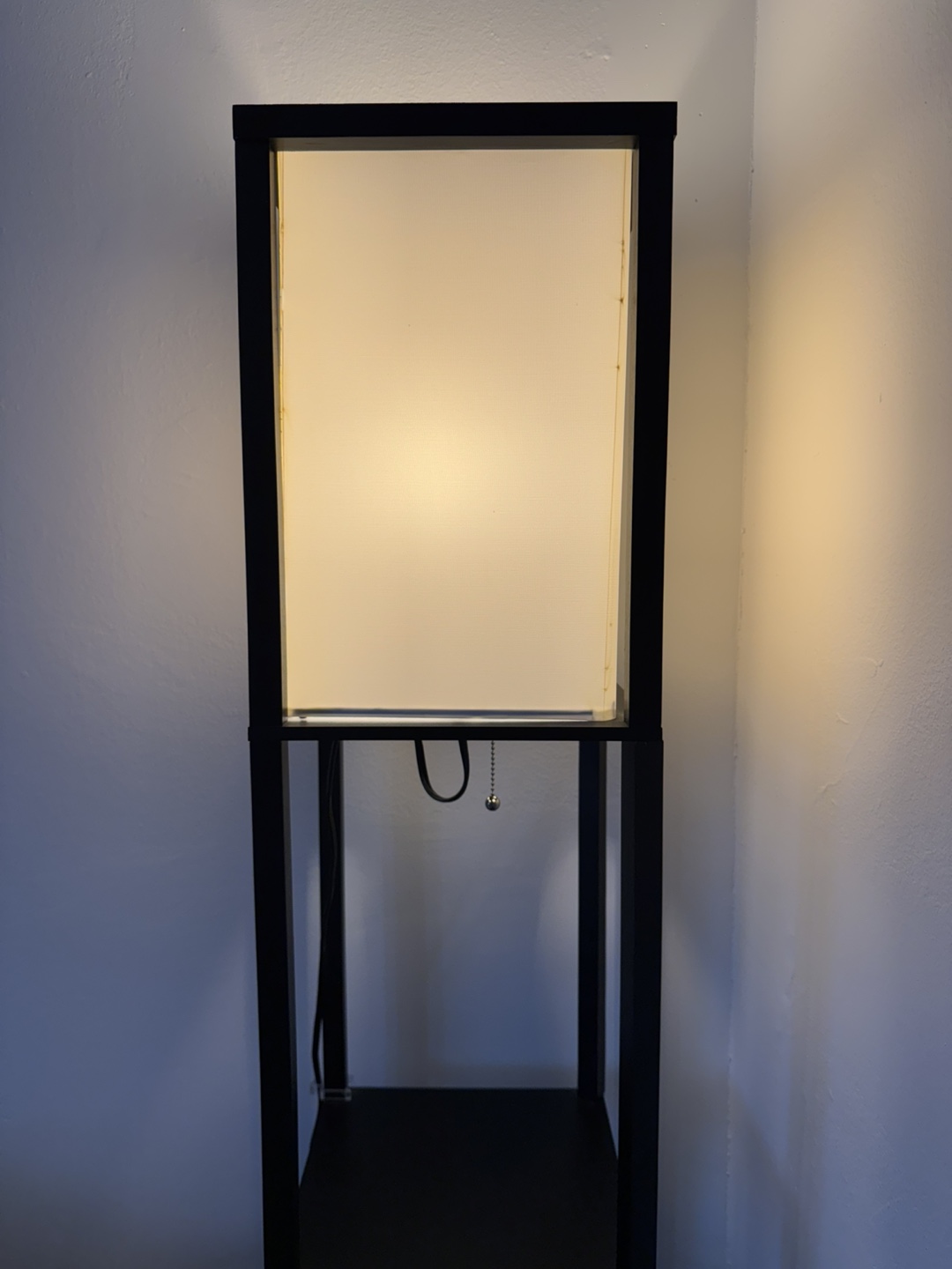 62.5” Wooden Black Shelf Floor Lamp - photo 3
