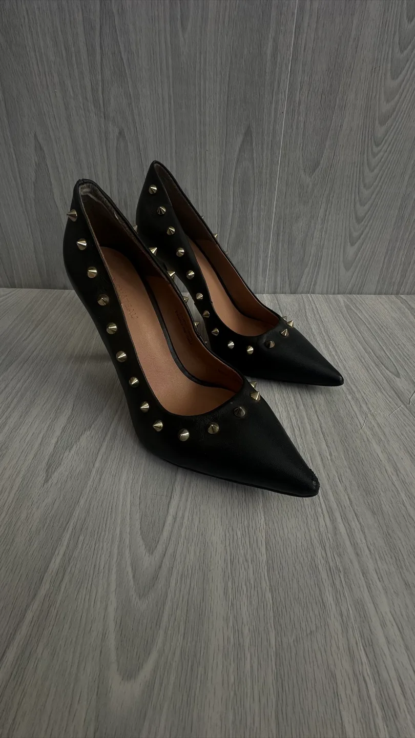 Le Chateau Black Studded Heels - Size 38 thumbnail