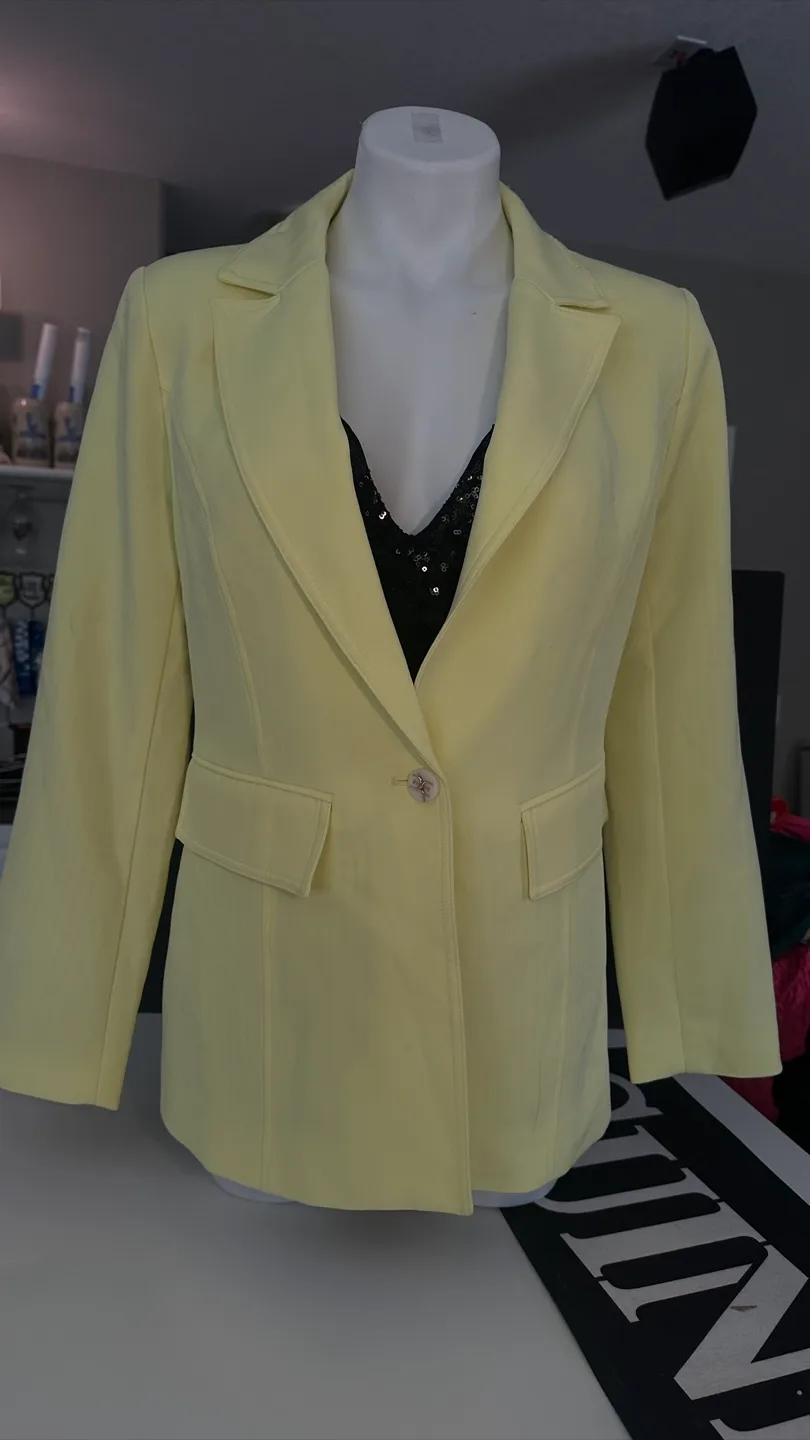 Sam Edelman Margot Blazer - Yellow, Size M thumbnail