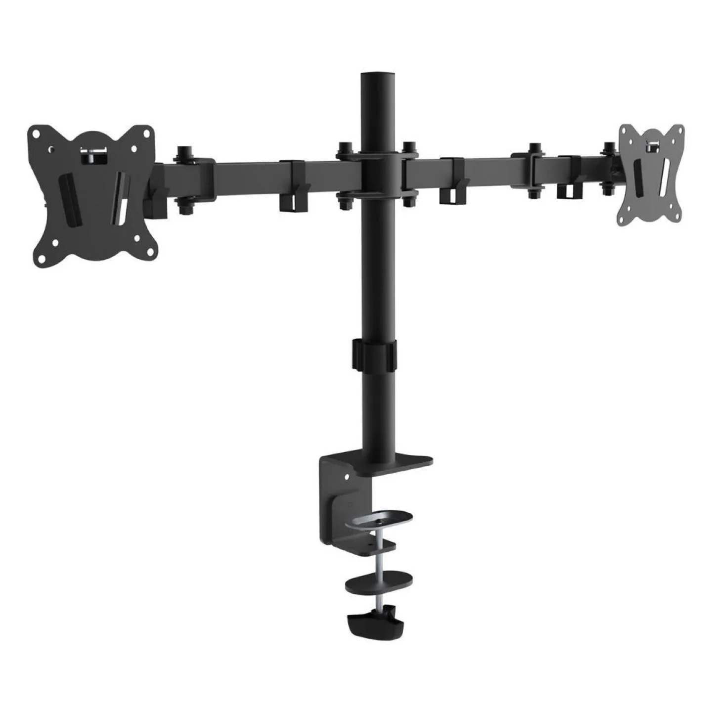 PrimeCables Dual Monitor Desk Mount – Black