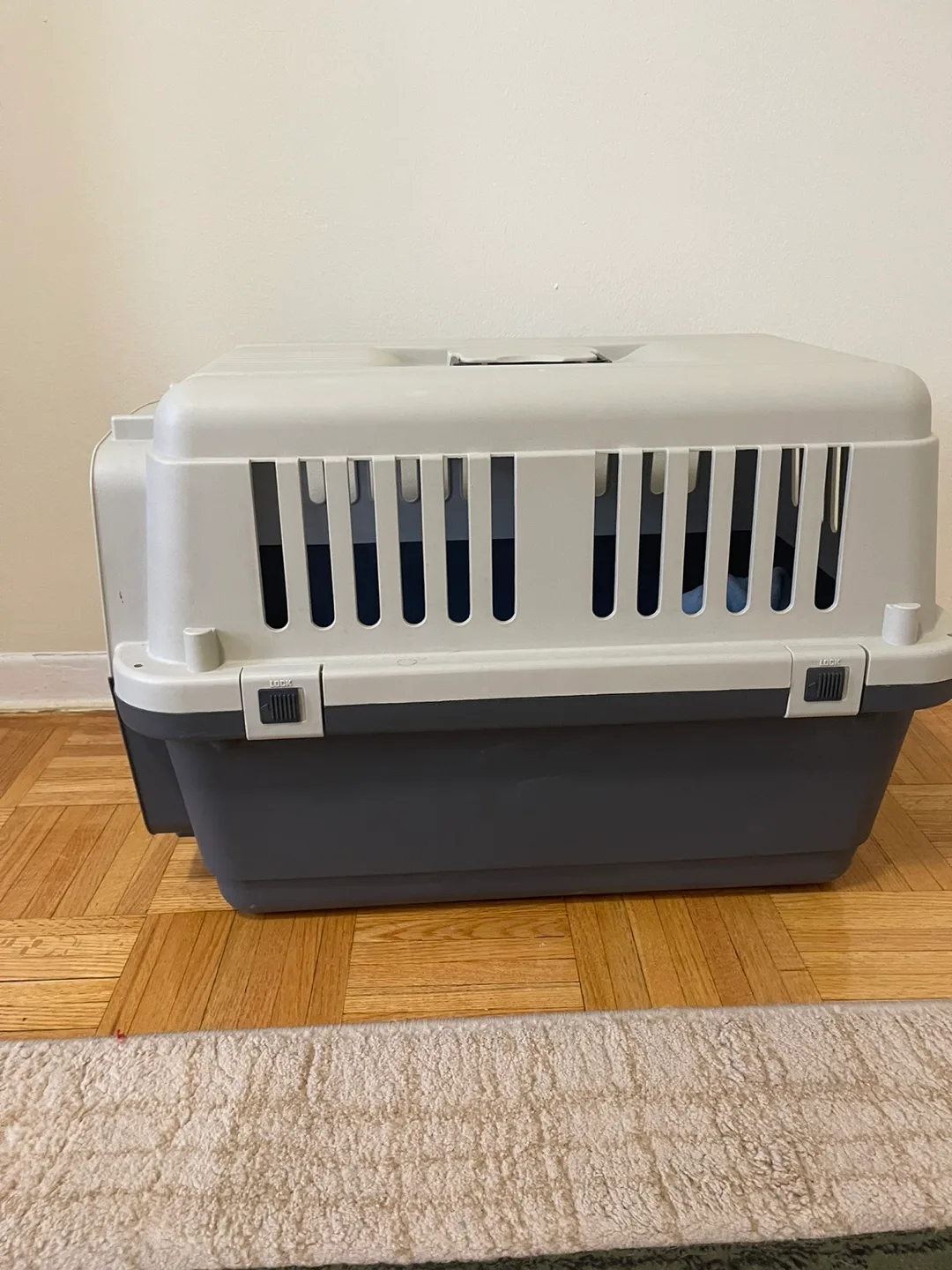 Pet Carrier - Grey & White