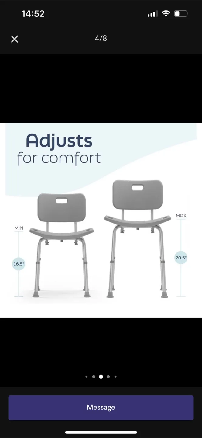 Drive Medical Bath Chair, Gray thumbnail