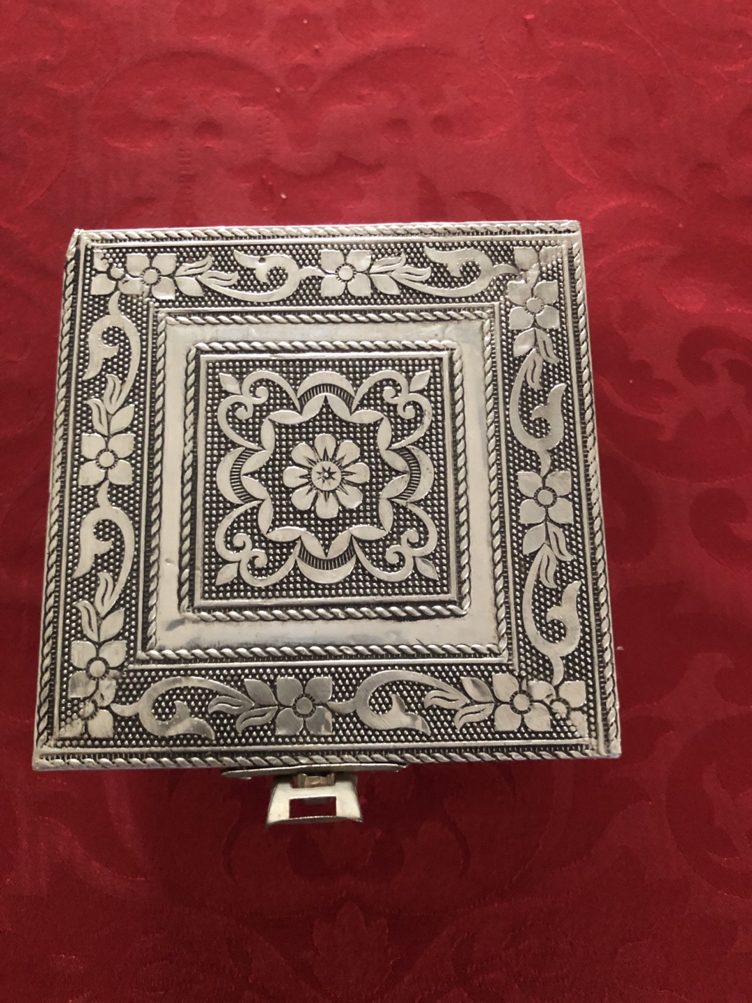Silver Metal Decorative Box