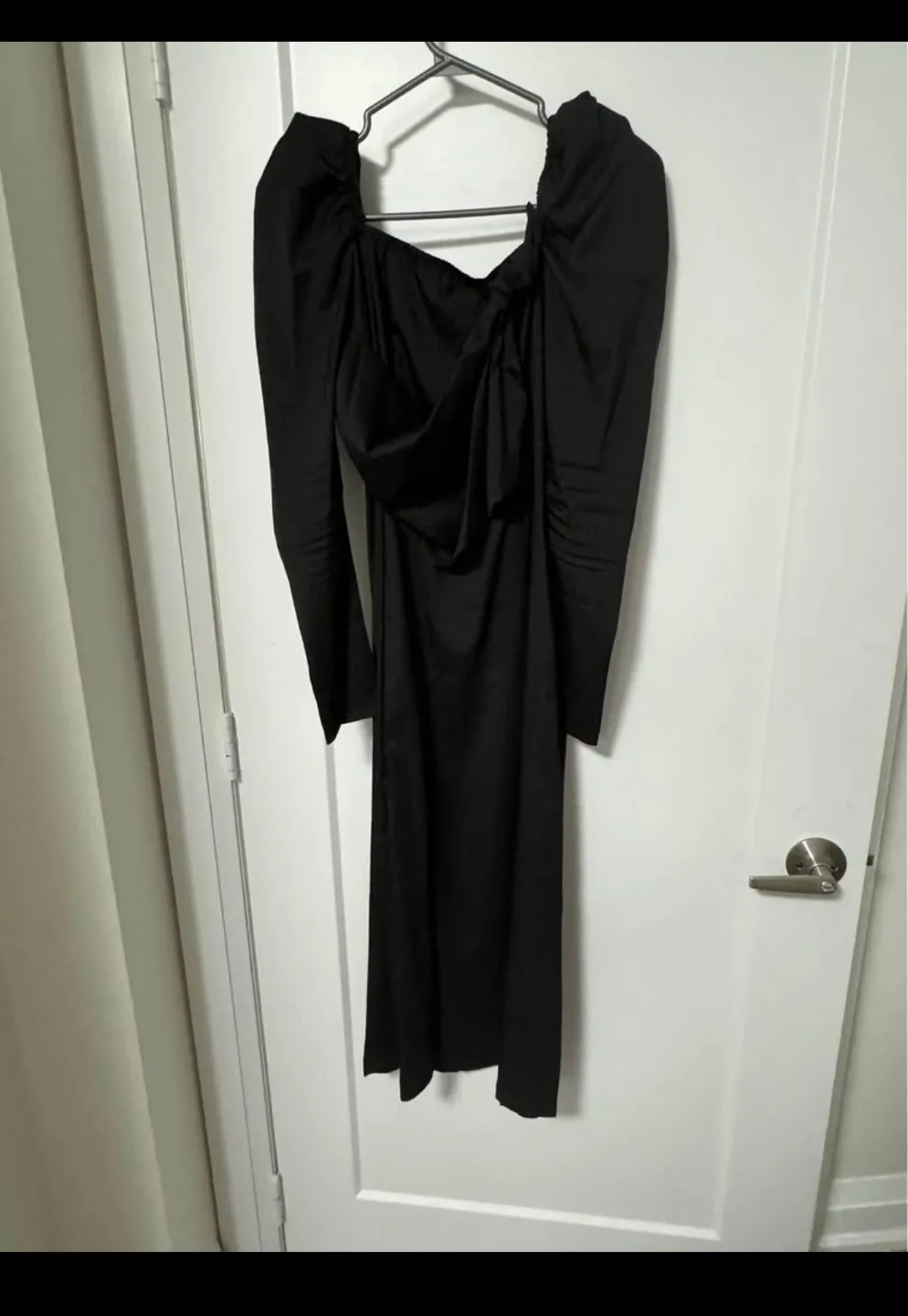 Black Long Sleeve Bow Dress image indicator(2)