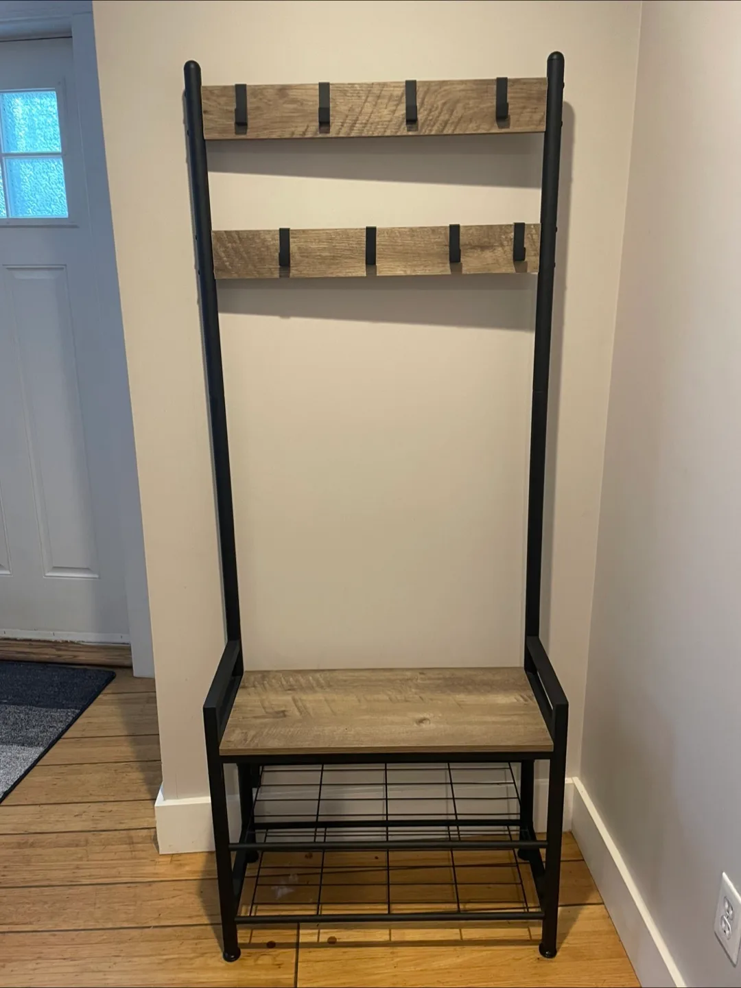 Hall Tree with Bench & Shoe Storage