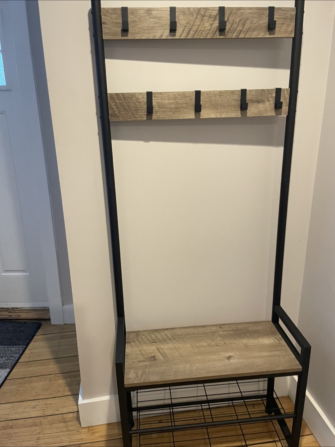 Hall Tree with Bench & Shoe Storage - photo 4
