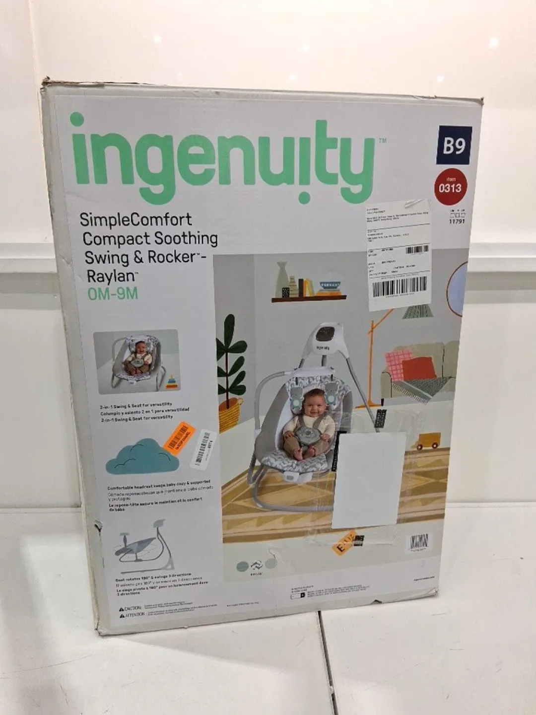 Ingenuity SimpleComfort Compact Soothing Swing & Rocker - Raylan image indicator(2)
