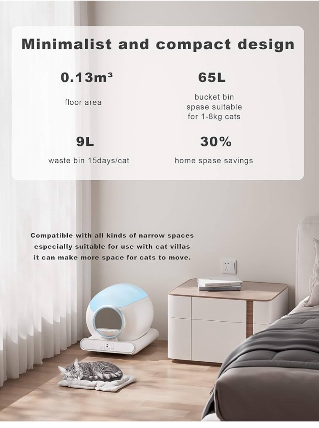 NAHARO Self-Cleaning Automatic Smart Cat Litter Box - photo 3