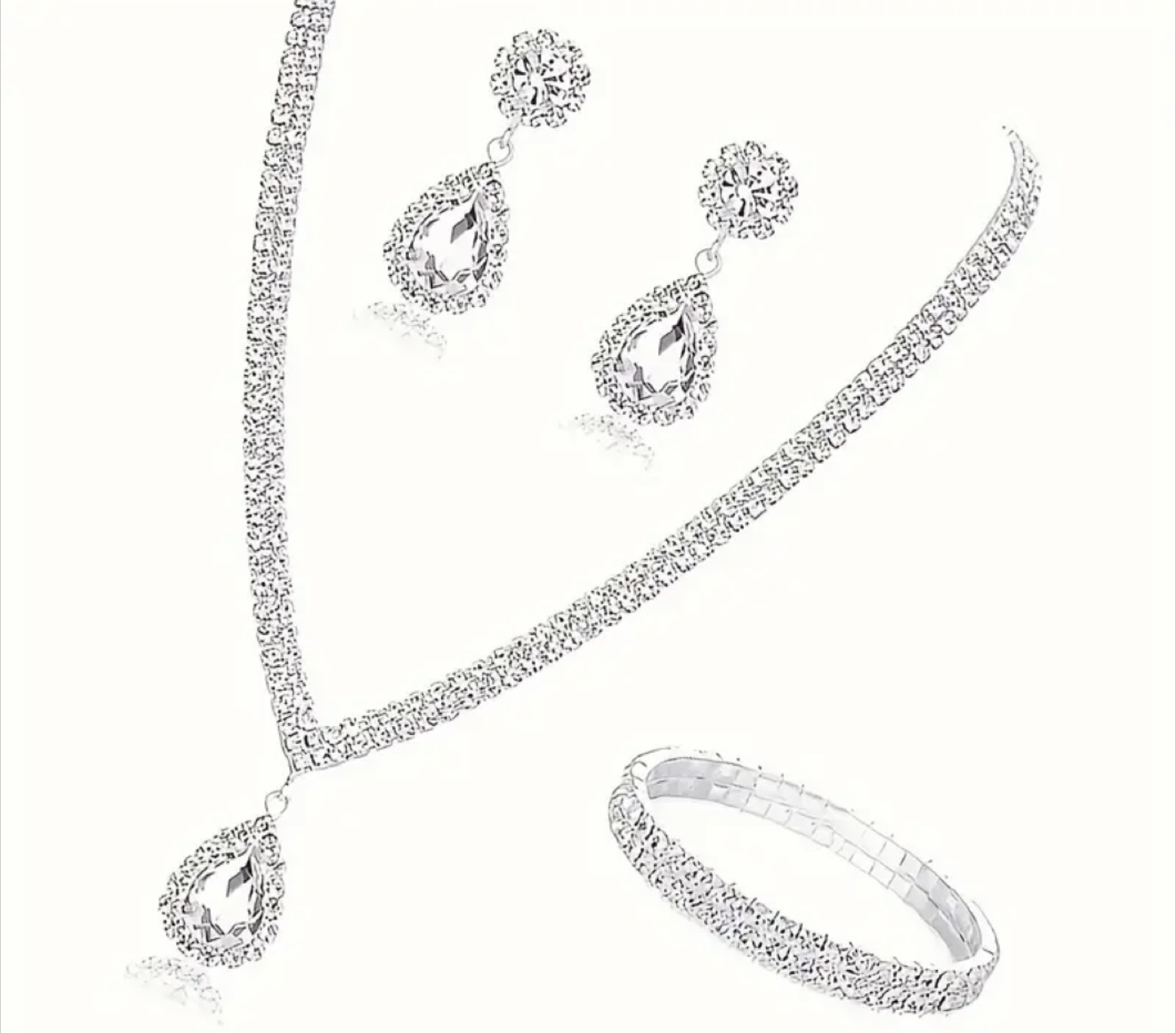 Women's Jewelry Set - Necklace, Earrings, Bracelet - photo 4